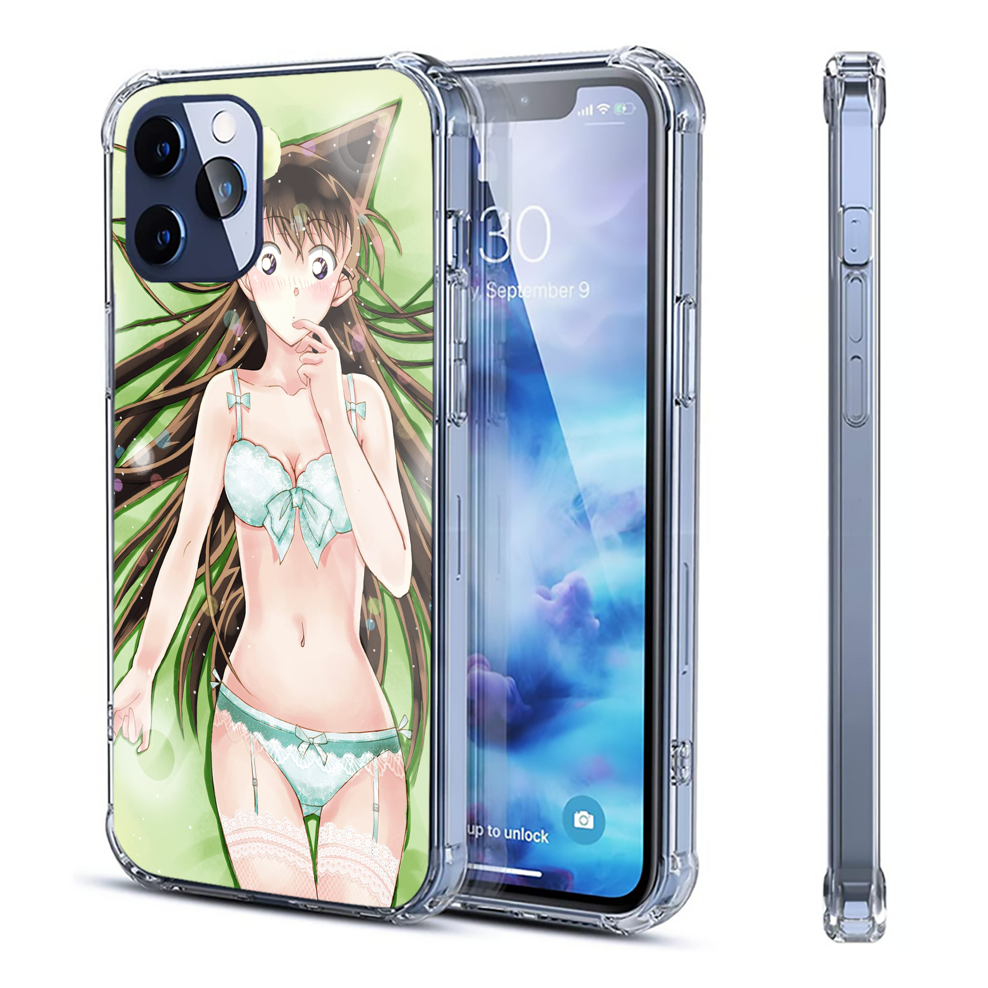 （画像用） 名探偵コナン Detective Conan 【iPhone 12シリーズ対応】透明スマホケース（クリアソフトケース）